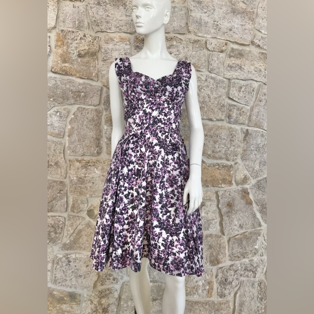 Gorgeous Vintage 1950s 50s Floral Bombshell Dress Full Skirt - Picture 8 of 16